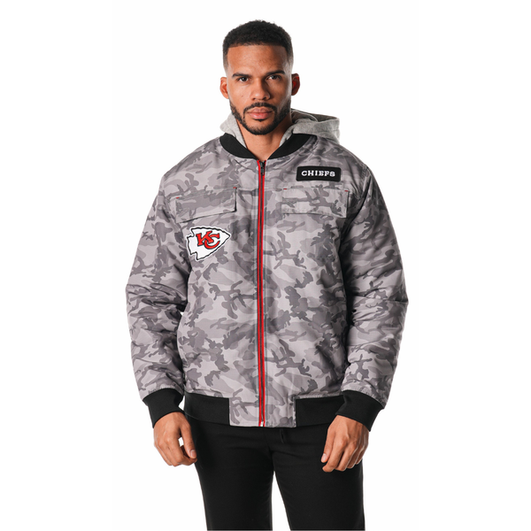 Kansas City Chiefs Ripstop Hooded Bomber - Camo