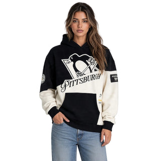 Pittsburgh Penguins Unisex Split Hoodie - Black/Vintage White