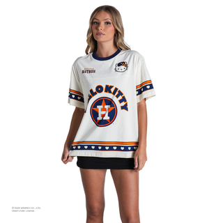 Houston Astros Hello Kitty® Drop Shoulder Tee - Vintage White