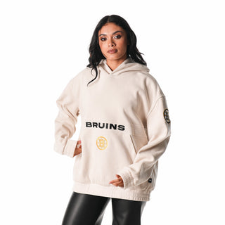 BOSTON BRUINS CORDUROY HOODIE - CREAM