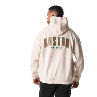 Boston Celtics Unisex Corduroy Hoodie - Cream