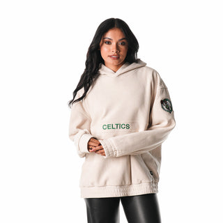 Boston Celtics Unisex Corduroy Hoodie - Cream