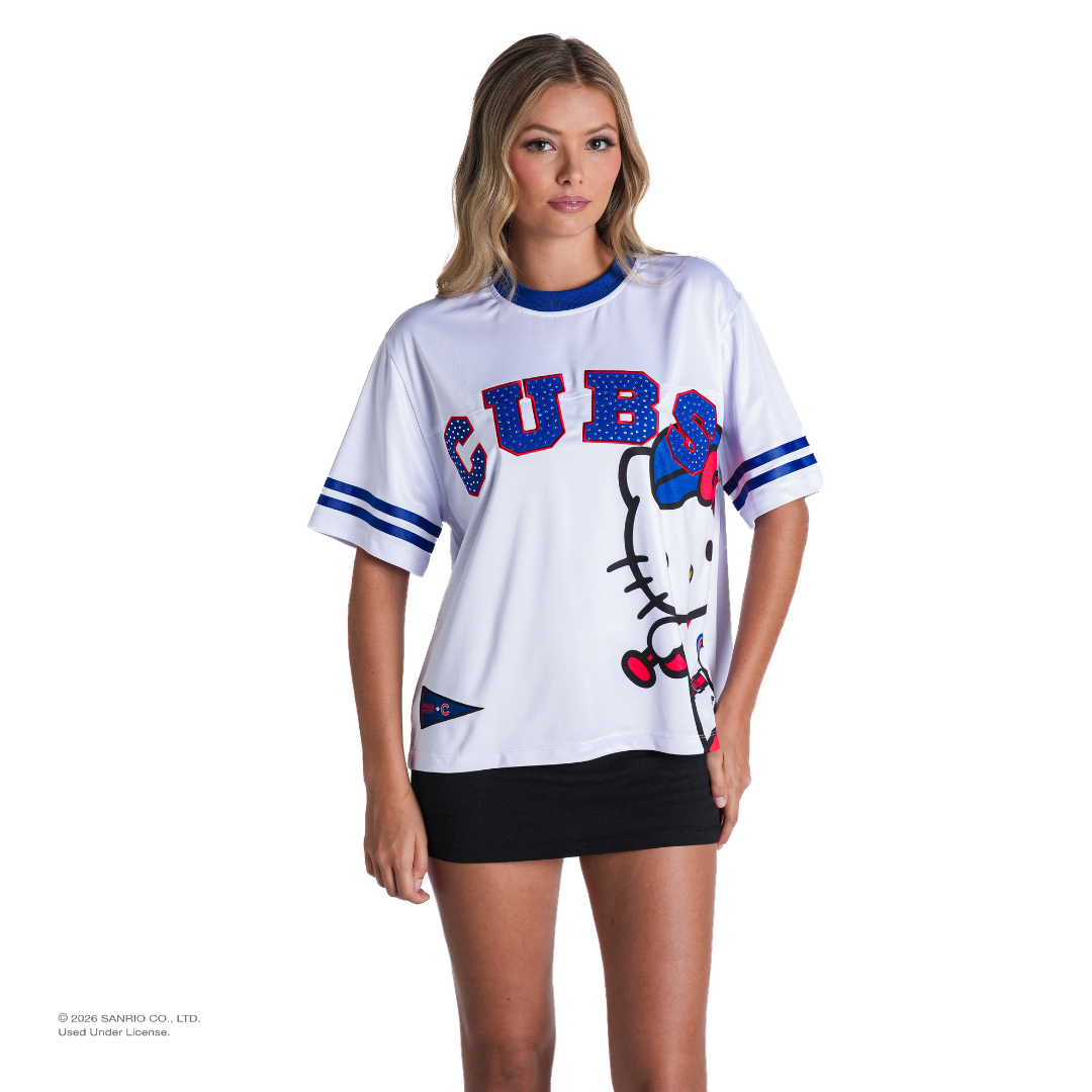 Chicago Cubs x Hello Kitty® Boxy Top - White