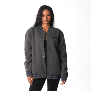 DALLAS COWBOYS FLEECE BOMBER JACKET - GREY