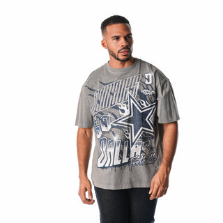 DALLAS COWBOYS STREETWEAR FLAMES TEE - GREY