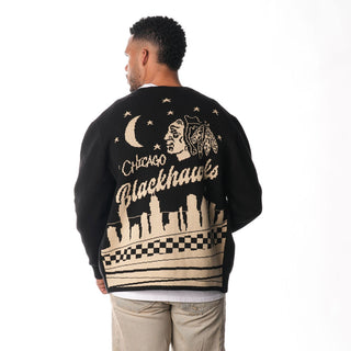 Chicago Blackhawks Knit Cardigan - Black