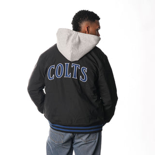 Indianapolis Colts Hooded Bomber - Black