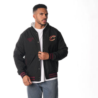 Cleveland Cavaliers Hooded Bomber Jacket - Black