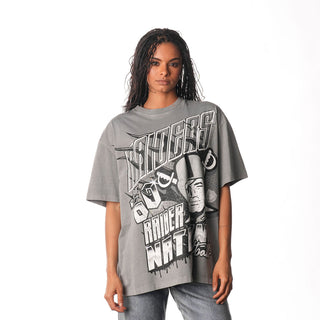 LAS VEGAS RAIDERS STREETWEAR FLAMES TEE - GREY