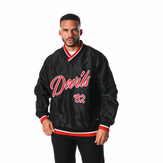 New Jersey Devils V-Neck Windbreaker - Black