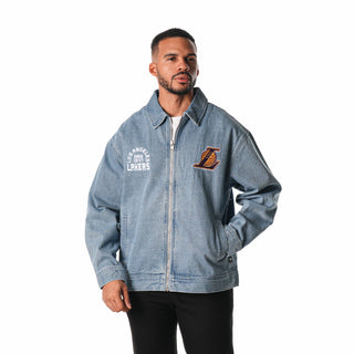 Los Angeles Lakers Denim Coach Jacket