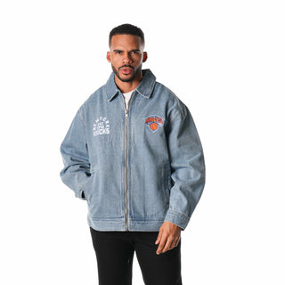 New York Knicks Denim Coaches Jacket - Denim