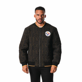 Pittsburgh Steelers Quilted Bomber - Black