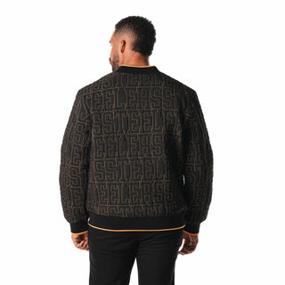 Pittsburgh Steelers Quilted Bomber - Black