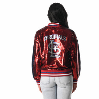 St. Louis Cardinals Sequin Bomber - Red