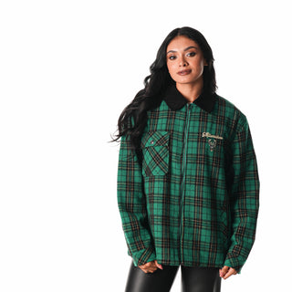 MILWAUKEE BUCKS FLANNEL ZIP FRONT JACKET - GREEN