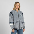 San Diego FC Unisex Washed Denim Bomber Jacket - Light Wash view 2