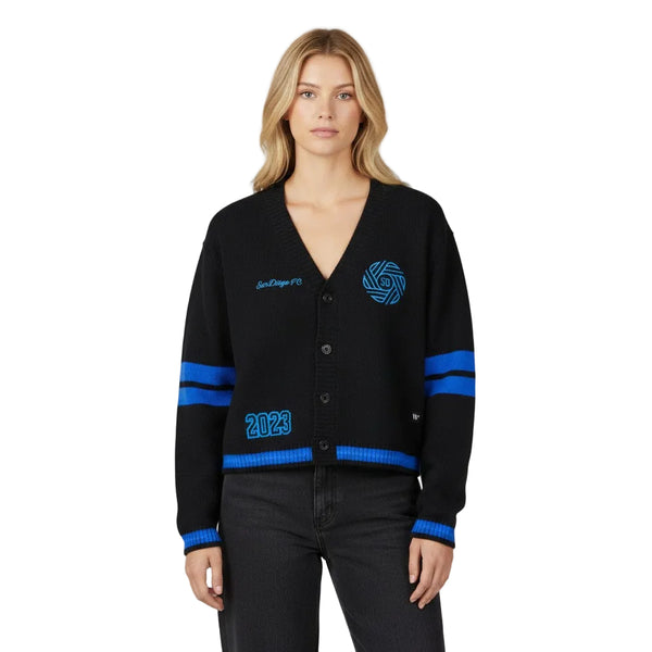 San Diego FC Women’s Cropped Cardigan - Navy