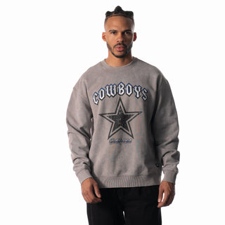 Dallas Cowboys Graphic Crew Fleece - Grey