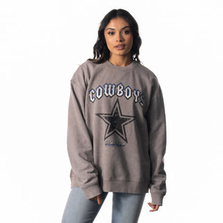 Dallas Cowboys Graphic Crew Fleece - Grey