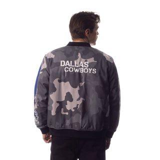 Dallas Cowboys Unisex Camo Bomber - Camo Grey