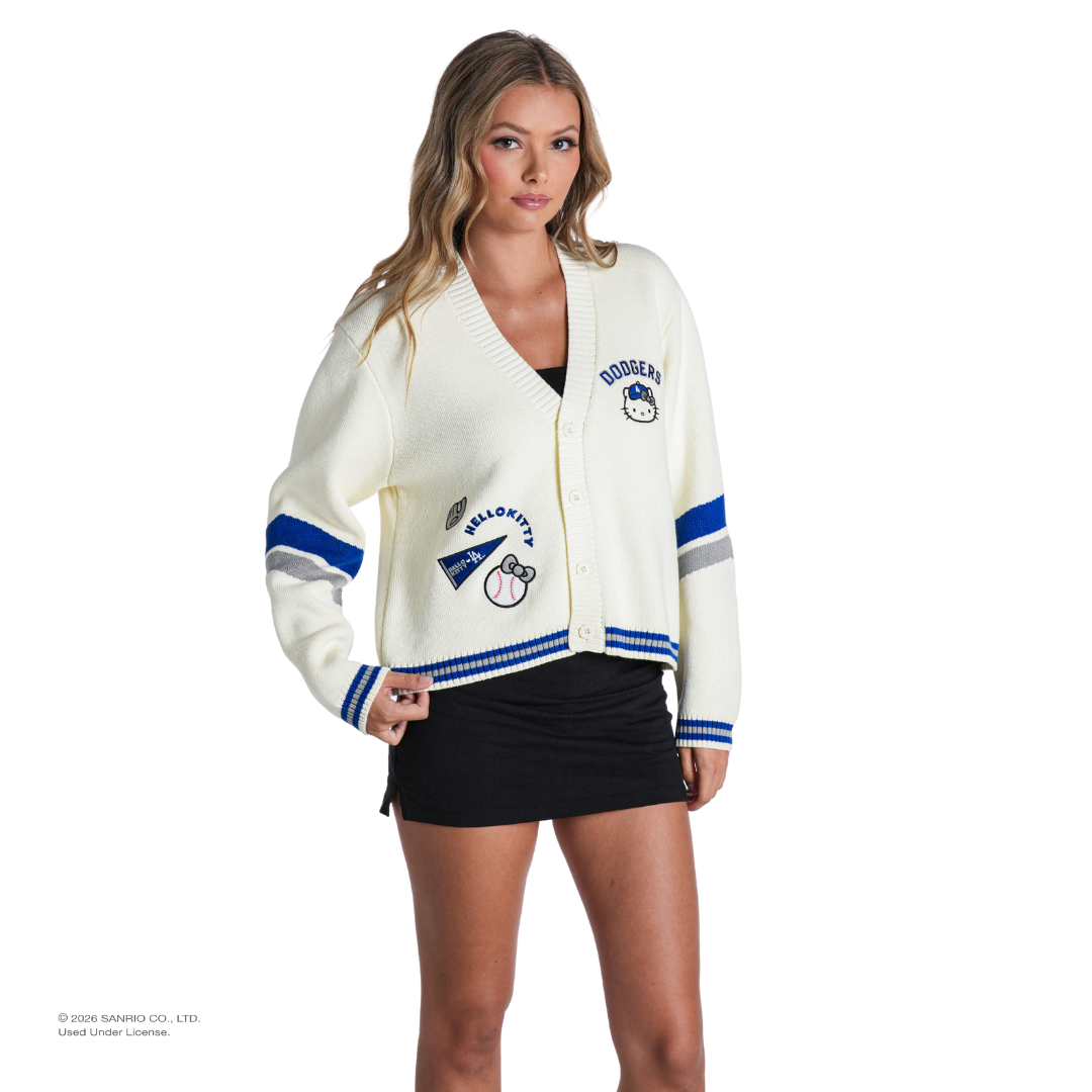 Los Angeles Dodgers Hello Kitty® Cardigan - Cream
