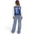 Dallas Cowboys Women's Sequin Bomber Jacket - Navy view 2