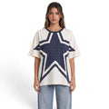 Dallas Cowboys Women's Crystal Dolman Tee - Cream view 1