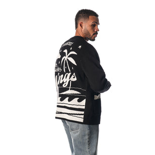 LOS ANGELES KINGS BUTTON FRONT CARDIGAN - BLACK