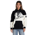 Chicago Blackhawks Unisex Split Hoodie - Black/Vintage White view 1
