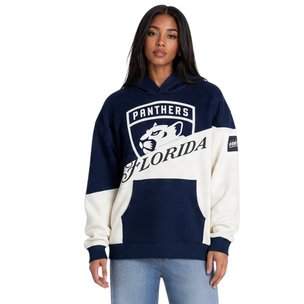 Florida Panthers Unisex Split Hoodie - Navy/Vintage White