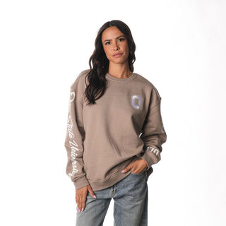 OHIO STATE CREW FLEECE - WARM GREY