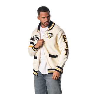 Pittsburgh Steelers Camo Hooded Bomber - Grey