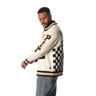 Pittsburgh Steelers Camo Hooded Bomber - Grey