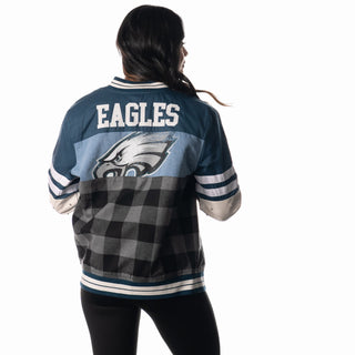 Philadelphia Eagles Womens Multi Vintage Bomber - Multi