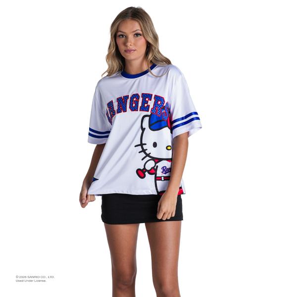 Texas Rangers Hello Kitty® Boxy Top - White