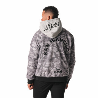 SAN FRANCISCO 49ERS RIPSTOP HOODED BOMBER - CAMO