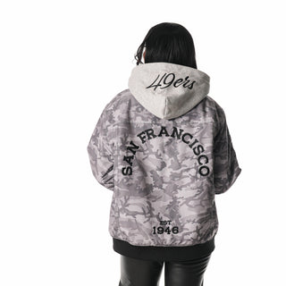 SAN FRANCISCO 49ERS RIPSTOP HOODED BOMBER - CAMO