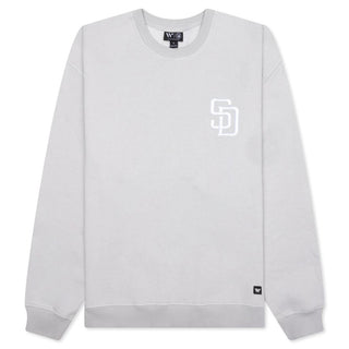 San Diego Padres Puff Print Crew Fleece - Off-White