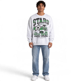 Dallas Stars Unisex Graphic Crew Fleece - Heather Grey