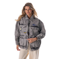 Los Angeles Rams Women's Oversized Jacket w/ Cargo Pockets - Grey view 1