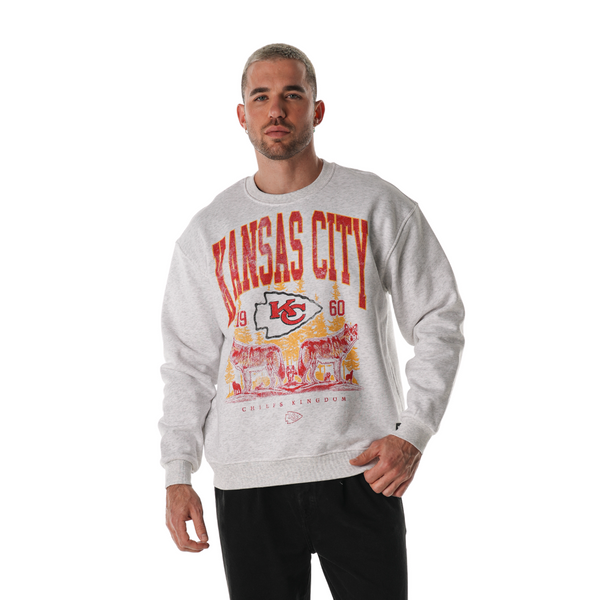 Kansas City Chiefs Unisex Graphic Crewneck – Heather Creme