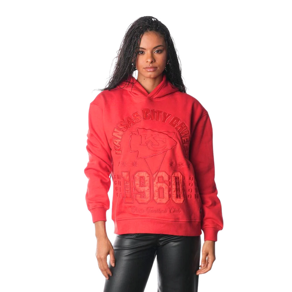 Kansas City Chiefs Women's Satin Fleece Hoodie - Red