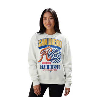 San Diego FC Women's Graphic Crew Fleece - Vintage White