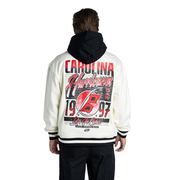 Carolina Hurricanes Unisex Colorblock Hoodie - Vintage White