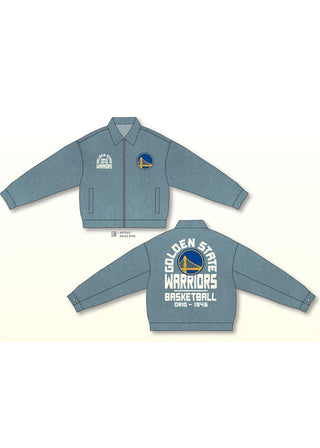 Golden State Warriors Denim Coaches Jacket - Denim