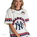 New York Yankees Hello Kitty® Drop Shoulder Tee - Vintage White view 2
