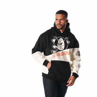 Anaheim Ducks Split Hoodie - Black/White-Hoodie-thewildcollective
