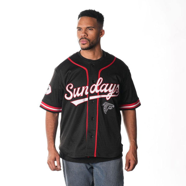 Atlanta Falcons Sundays Baseball Jersey - Black