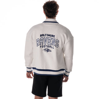 Baltimore Ravens Unisex Embossed Cable Knit Bomber - Vintage-Bomber Jacket-thewildcollective